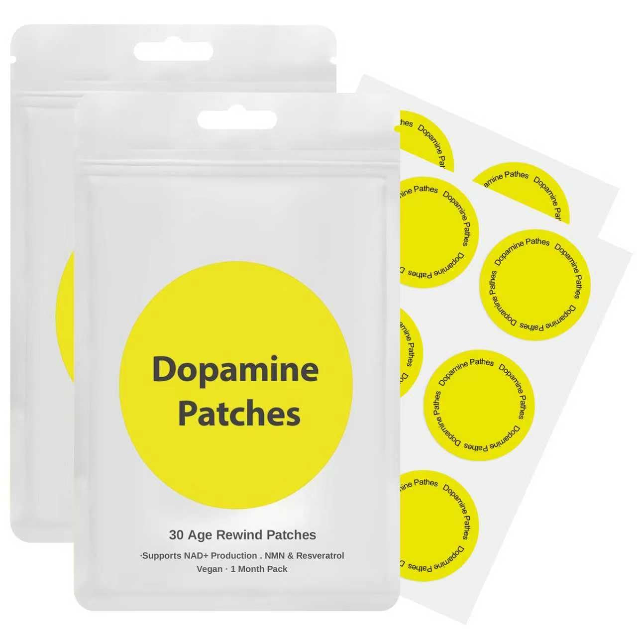 Dopamine Patches-Used for Enhancing Concentration and Maintaining Emotional Stability on a Daily Basis (30 Pack) (2PCS)