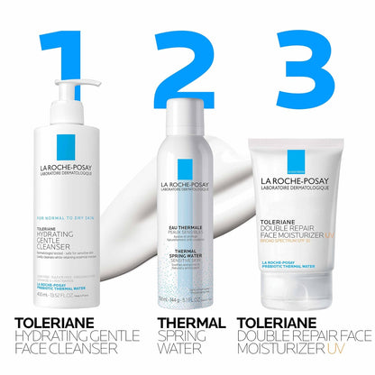 Toleriane Double Repair UV SPF Moisturizer for Face, Daily Facial Moisturizer with Sunscreen SPF 30, Niacinamide and Glycerin, Oil Free, Moisturizing Sun Protection