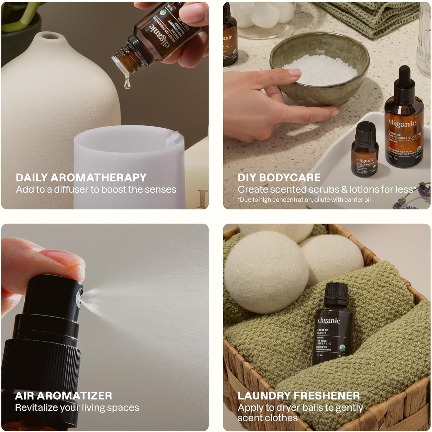 Organic Aromatherapy Essential Oils Gift Set (Top 8 - the Iconics), 100% Pure - Peppermint, Lavender, Eucalyptus, Tea Tree, Lemongrass, Rosemary, Frankincense & Orange (Packaging May Vary)