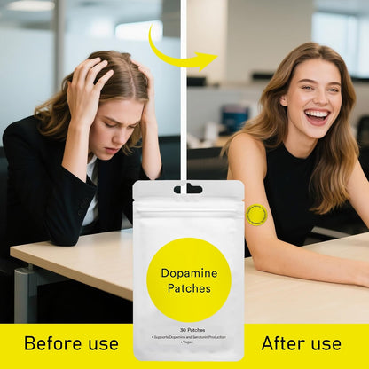 Dopamine Patches - 30 Vegan Patches for Women and Men, Natural Support and Daily Care