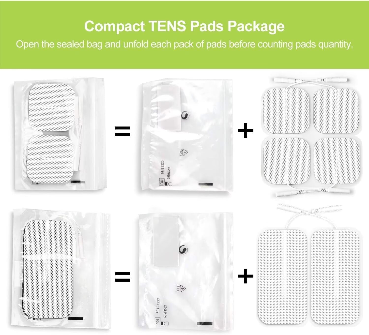 Dual Channel TENS Unit Muscle Stimulator Machine with 20 Modes, 2" and 2"X4" TENS Unit Electrode Pads