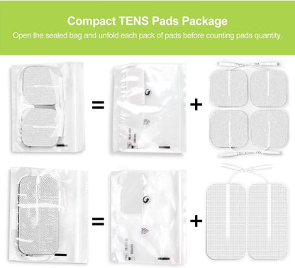 Dual Channel TENS Unit Muscle Stimulator Machine with 20 Modes, 2" and 2"X4" TENS Unit Electrode Pads