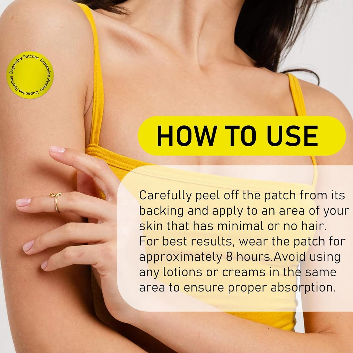 Dopamine Patches - 30 Vegan Patches for Women and Men, Natural Support and Daily Care