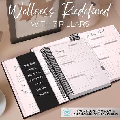 Wellness Journal – Daily Self Care Lifestyle Planner to Support Overall Health – Self Love Diary to Practice Gratitude, Goal Setting, Reflection, & Mindfulness for My Best Self