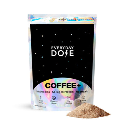 Premium Adaptogenic Mushroom Coffee with Grass-Fed Collagen, Chaga, Lions Mane & L-Theanine for Better Focus, Energy, Digestion, Skin, and Immunity 30 Servings